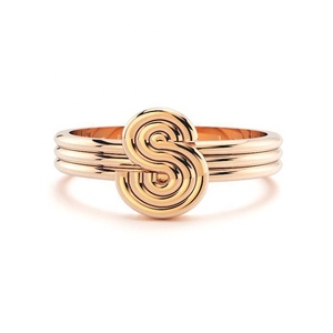 Milskye 925 Sterling <strong>Silver</strong> Jewelry Letter <strong>Signet</strong> Minimalist <strong>Ring</strong> <strong>Men</strong> Woman - Product Image 4