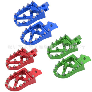 Pédales antidérapantes à clous modifiées CNC pour Honda XR50R XR70R rouge bleu vert - Product Image 1