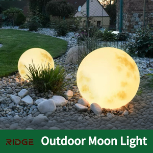 Lampe solaire 3D RIDGE en forme <span class=keywords><strong>de</strong></span> lune, étanche IP67, lumière LED globe lunaire, angle <span class=keywords><strong>de</strong></span> faisceau 360°, avec piquet <span class=keywords><strong>de</strong></span> sol, intensité réglable, pour jardin/terrasse/mariage - Product Image 2