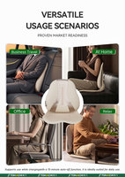Coussin de chaise de bureau chauffant ergonomique avec correction de posture, massage, dossier réglable, lumières LED et minuterie automatique