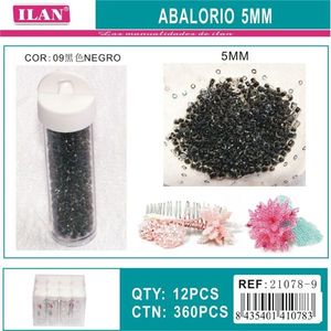 Perline Nere ILAN da 5mm per Creazione di Gioielli e Forniture Artigianali - Product Image 1