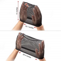 AliLeader Filet à Cheveux Résille Noir Élastique en Nylon avec Extrémités Ouvertes pour Perruques et Extensions Capillaires