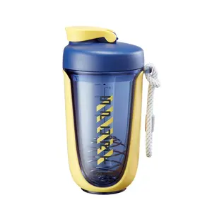 Bouteille d'eau en plastique à large bouche Offre Spéciale, boisson Portable pour le sport et les voyages, Shaker à protéines pour la Gym avec marquage de mesure