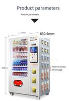 Distributeur automatique de boissons et de nourriture DAWNTECH Business Combo, refroidissement par compresseur, surveillance à distance, options de paiement multiples, 300-600