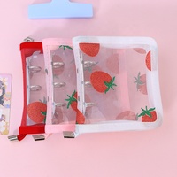 Carpeta económica A8 de 3 anillos, billetera de Pvc, archivador, diario de hojas sueltas, cuaderno, planificador, encaje, cremallera, Mini carpetas de Pvc
