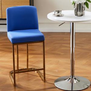 <span class=keywords><strong>Tabouret</strong></span> <span class=keywords><strong>de</strong></span> <span class=keywords><strong>bar</strong></span> moderne pour salle à manger, chaise <span class=keywords><strong>de</strong></span> comptoir en velours <span class=keywords><strong>noir</strong></span> avec structure en acier inoxydable <span class=keywords><strong>doré</strong></span> - Product Image 2