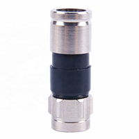 Conector F RG59 RG6 RG11 para Cable Coaxial, Conector Macho para Cable Coaxial