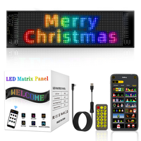 Joyeux Noël, panneau lumineux LED flexible à commande par application DIY, panneau lumineux LED pour fenêtre, panneau matriciel LED, panneau d'affichage LED pour véhicules, voitures
