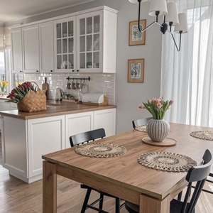 Juego de Muebles de Cocina de Lujo, Diseño Shaker, Estructura de MDF, Panel de Puerta Lacado, Laminado, Resina, Mármol Artificial, Grifo, Cajón, Cesta - Product Image 6