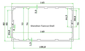 Boîtier en aluminium de type fendu 82/83*145-150mm instrument d'amplificateur de puissance châssis en aluminium dissipation thermique coque en aluminium - Product Image 6