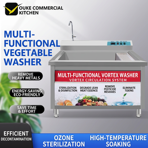 Laveuse Commerciale Électrique de Fruits et Légumes en Acier Inoxydable avec Évier pour Restaurants et Fermes - Product Image 2