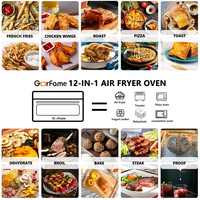 Four à air chaud LED tactile 25L multifonctionnel pour frites, steak, pizza, toasts, four numérique grande capacité pour restaurant/maison