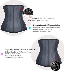 Fajas Colombianas Reductoras <span class=keywords><strong>y</strong></span> Moldeadoras para Mujer, Faja Reductora de Cintura de Látex, Moldeadora de Cuerpo con Efecto Reloj de Arena - Product Image 3