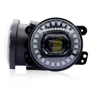 QIDEWIN 4-Inch Wrangler Fog <b>Light</b> LED Dual Color High Brightness Offroad <b>Driving</b> <b>Light</b> 6000Lm 55W Round Lens - Product Image 4