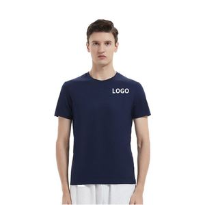 เสื้อยืดผู้ชายผ้าไอซ์ซิลค์ผสมสแปนเด็กซ์ น้ำหนักเบา ระบายอากาศได้ดี แห้งเร็ว เหมาะสำหรับวิ่งออกกำลังกายกลางแจ้ง - Product Image 1