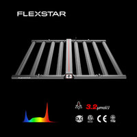 Lampe de culture LED commerciale Flexstar Redline 3.2 Umol/J 4x6ft 4x4ft 800W à lentille intégrale, indice de protection IP66