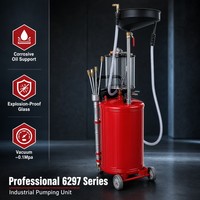 Sistema Neumático de Gestión de Fluidos de 80L con Tanque de Vidrio Templado para Extracción de Aceites Corrosivos, Equipo para Talleres Industriales