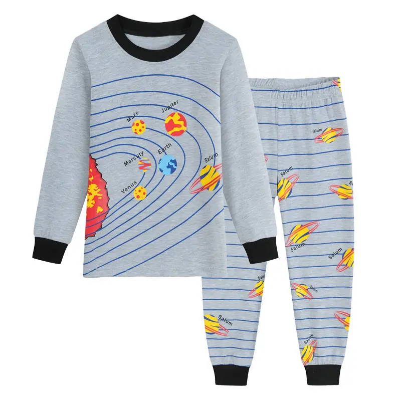Kinderen Pyjama Slapen Kleding Custom Cartoon Lounge Nachtkleding Voor Kinderen