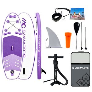 SUP <span class=keywords><strong>gonflable</strong></span> pour enfants de qualité supérieure, <span class=keywords><strong>violet</strong></span>, 228x76x15cm, planche à pagaie junior durable en Drop Stitch de 6 pouces, vente en gros, usine OEM, BSCI - Product Image 3