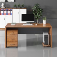 Bureau d'angle incurvé minimaliste moderne avec bibliothèque, bureau d'ordinateur individuel en mélamine, mobilier de bureau domestique