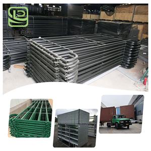 Clôtures métalliques réglables amovibles Panneaux de clôture de ferme équestre Clôture de rail de ranch Panneaux de bétail galvanisés - Product Image 6