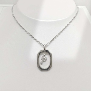 custom plata 925 Silver Rhodium Plated Pendant Necklace With zircon <b>Letter</b> <b>Box</b> Chain Classic Everyday fashion women necklaces - Product Image 3