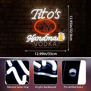 Letreros de neón de <span class=keywords><strong>Vodka</strong></span> hechos a mano para decoración de pared Letrero de neón regulable para hombre Cueva Luces de neón personalizadas - Product Image 3