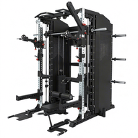 Machine Smith Intégrée Personnalisée, Entraîneur Multifonctionnel, Rack de Musculation, Équipement de Gymnastique à Domicile pour Studio de Musculation