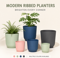 Décoration d'intérieur et d'extérieur, pots de fleurs de jardin avec lignes, pot de plantation de bureau, jardinières modernes