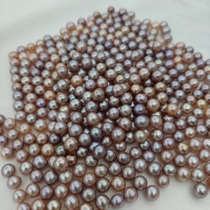 6,5-7mm 5A grado redondo Real agua dulce perlas naturales de agua dulce rosa púrpura naranja perlas sueltas perla Zhuji sin perforar - Product Image 6