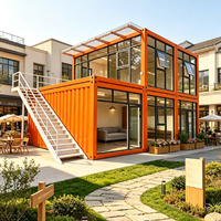Maison Conteneur Modulaire Commerciale de Luxe au Design Industriel - Cuisine Extérieure Portable, Présentoir Scolaire pour Vitrine de Magasin de Détail