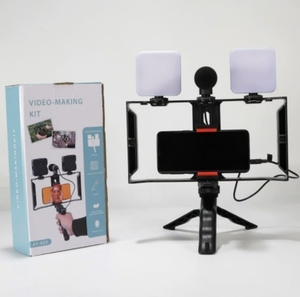 Hot Selling Vlog Kit Handheld Video Voice <b>Recording</b> for Mobile Phone Vlog Camera Microphone Kit Tripod <b>Stand</b> for Phone - Product Image 3