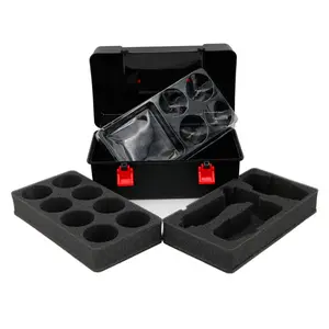 पोर्टेबल Beyblades फट Gyro + लांचर प्राप्त बॉक्स भंडारण तीन रंग: ग्रे, काले और लाल मामले के साथ फोम 1 पीसी