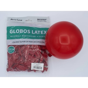 50 palloncini rotondi in lattice rosso R10 da 25cm per feste di compleanno e festa d'amore decorare - Product Image 1