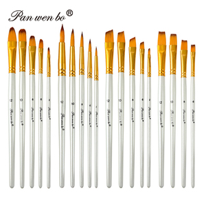 Panwenbo 5 pz <span class=keywords><strong>pennelli</strong></span> <span class=keywords><strong>per</strong></span> artista bianco perla produttore di <span class=keywords><strong>pennelli</strong></span> personalizzati arte forniture professionali artista pennello <span class=keywords><strong>per</strong></span> pittura artistica - Product Image 2