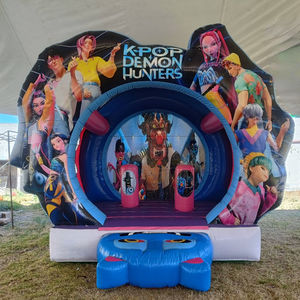 Château gonflable K-POP Demon Hunters <span class=keywords><strong>avec</strong></span> toboggan et <span class=keywords><strong>piscine</strong></span>, combo château gonflable extérieur pour <span class=keywords><strong>location</strong></span> de fêtes d'enfants - Product Image 4