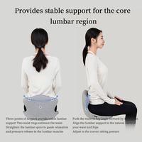 Coussin de Soutien Lombaire Ergonomique Portable le Plus Vendu pour Étudiants, Correction de Posture, Chaise de Bureau, Coussin de Siège en Mousse à Mémoire de Forme 100%
