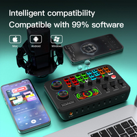 Carte son live brevetée F996MAX, interface audio, batterie intégrée 1200mAh, 6h d'autonomie, 12 effets, OTG, suppression du bruit sans fil
