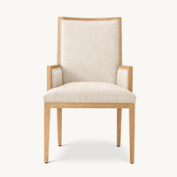 Chaise de luxe française Mobilier de salle à manger Fauteuils de salle à manger fermés en tissu