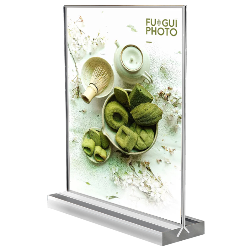 T-образная вертикальная стойка для меню A4, настольная открытка 8,5x11, прозрачная акриловая подставка для вывесок, рекламный щит, светодиодный экран