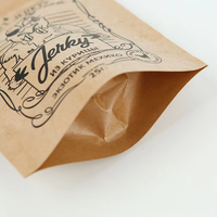 Sacs en papier imprimés personnalisés emballage de biscuits sac en papier kraft brun pochette zip-lock debout sacs à fermeture éclair avec fenêtre