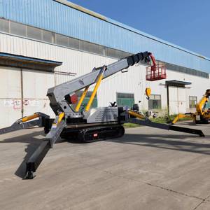 Venta caliente Control remoto 10 toneladas Tipo araña Grúas Fábrica Spider Crane Crawler 21m Elevador de vidrio de elevación Mejor precio - Product Image 6