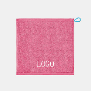 Logo Broderie Personnalisée LOGO Cadeau Coton Barbier Salon De Coiffure Spa Ongles Maternelle Rose Essuie-mains avec Logo Imprimé Personnalisé - Product Image 1