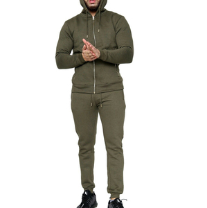 Ensemble de survêtement pour homme avec logo personnalisé, veste ajustée en molleton technique zippée, <span class=keywords><strong>pantalon</strong></span> de jogging en coton et sweat à capuche - Product Image 3