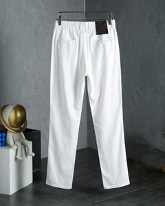 <span class=keywords><strong>Pantalon</strong></span> long homme en <span class=keywords><strong>lin</strong></span>, nouveau style d'été, taille élastique, athlétique, décontracté, frais, infroissable, coupe droite, taille haute, de créateur # L P-7726 - Product Image 6
