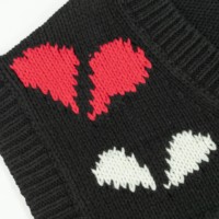 AiNear Großhandel Custom Logo Design Oem & Odm Custom Fashion Ärmellose V-Ausschnitt Muster Schwarz Herren Baumwolle Strick weste Pullover
