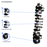 Nouvel ensemble de vilebrequin en acier forgé à 80 dents 468-5119 189-4918 pour excavatrice Caterpillar C18 ACERT 390D