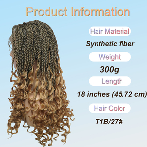 Treccine Box Braids Trasparenti in Pizzo Stile Boho Senza Nodi con Punte Riccioline e Baby Hair da Donna, 18 Pollici, per Capelli Neri o Biondo Miele - Product Image 2
