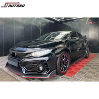 Kit de carrosserie de lifting automatique pour HONDA CIVIC FC1 FK7 2016-2020, mise à niveau vers le style FK8 Type-R, pare-chocs avant et arrière, jupe de pare-chocs
