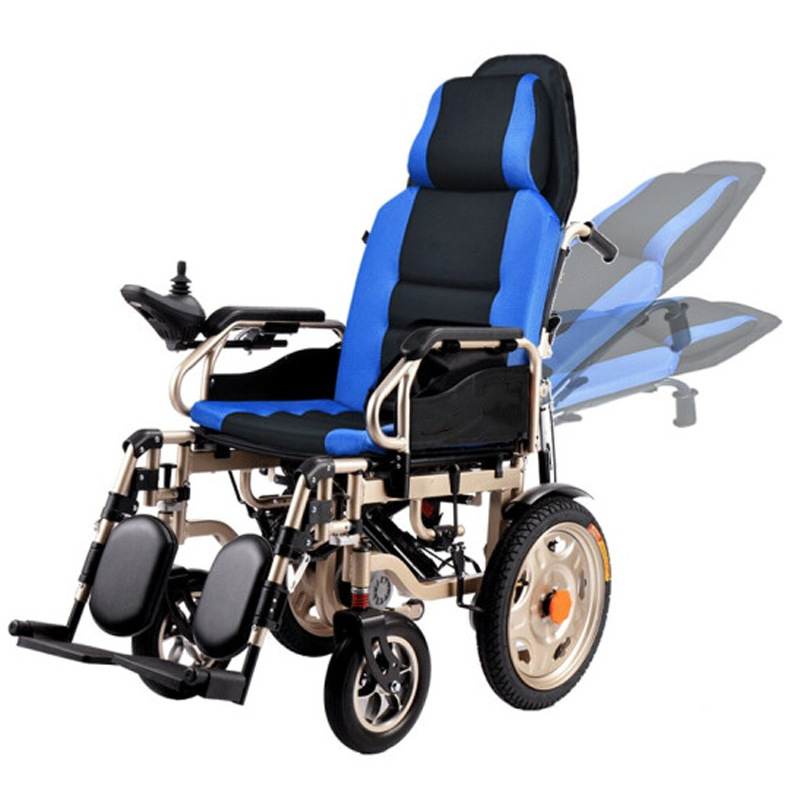 Baichen Medical Supplies Folding Electric Wheelchair Foldable Handicapped Power Wheel Chair For Sale